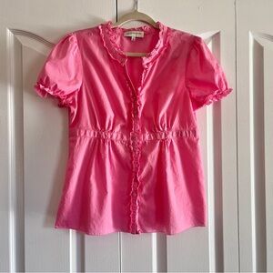 Jones New York Sport Medium pink short sleeve button down